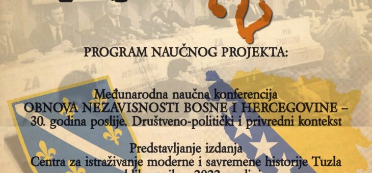 Naučni projekat “HISTORIJSKI POGLEDI 2022”, Tuzla, 18. i 19. 11. 2022.